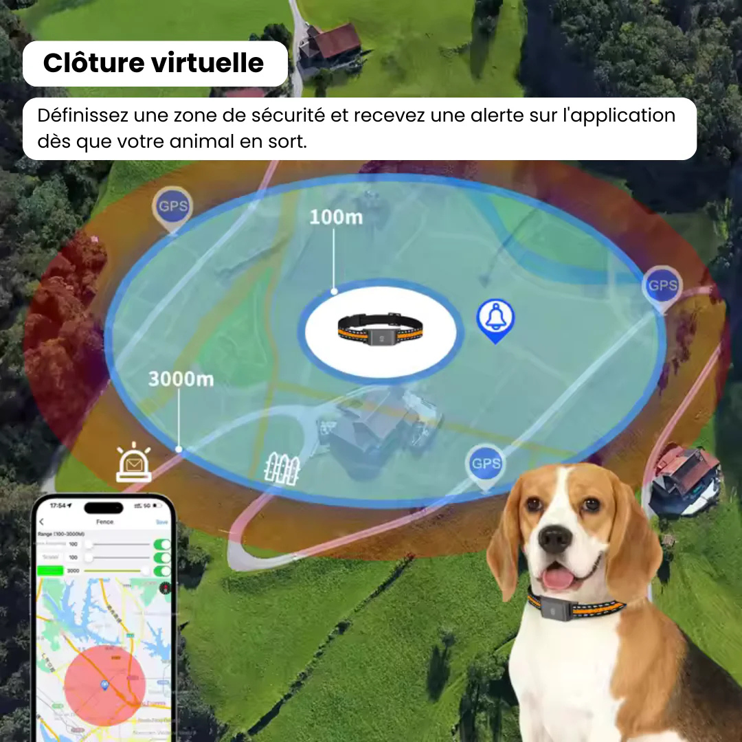 Sadoper™ Collier GPS Chien – Suivi Haute Précision et Portée Illimitée
