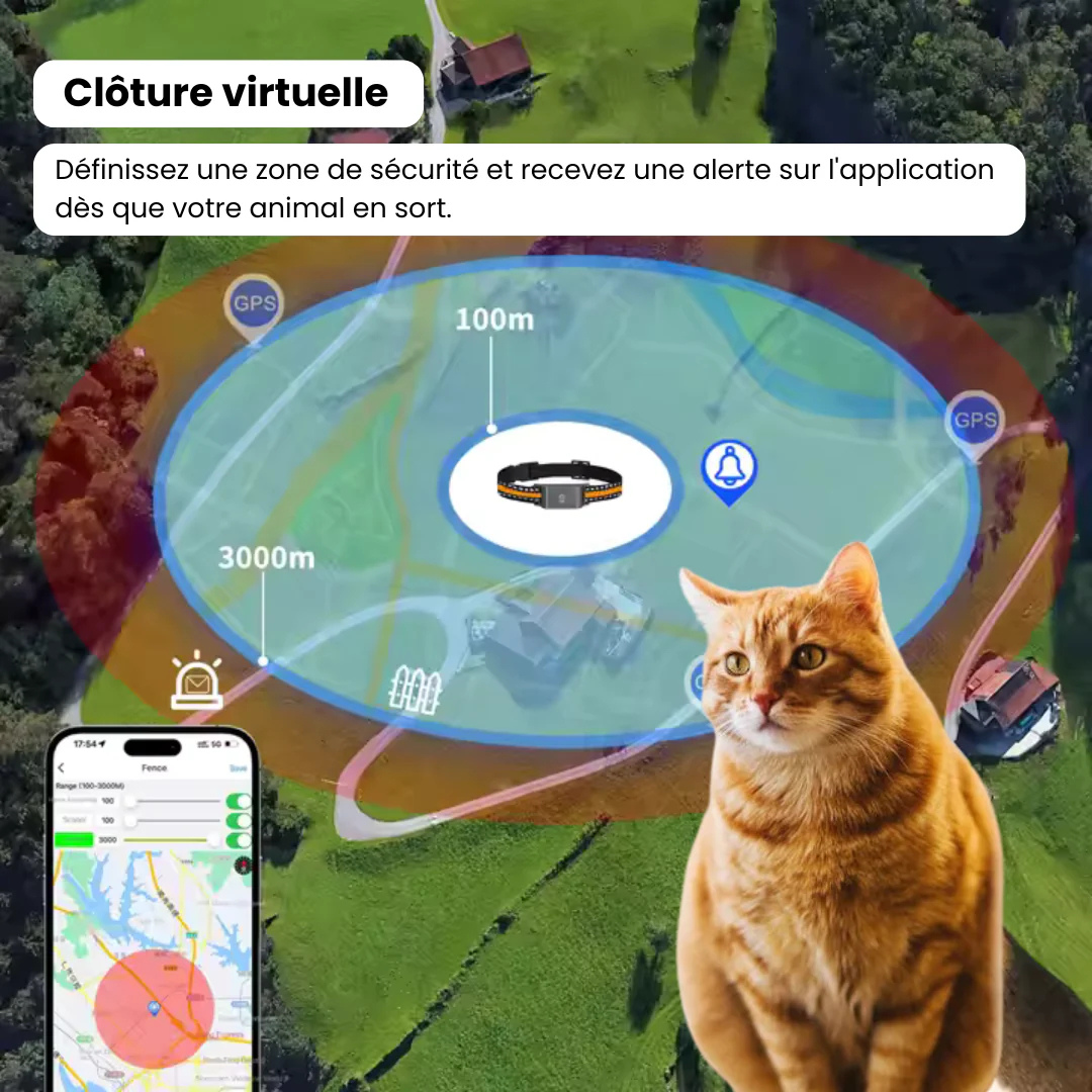 Collier GPS Sans Abonnement Sadoper™ – Suivi Précis, Portée Illimitée