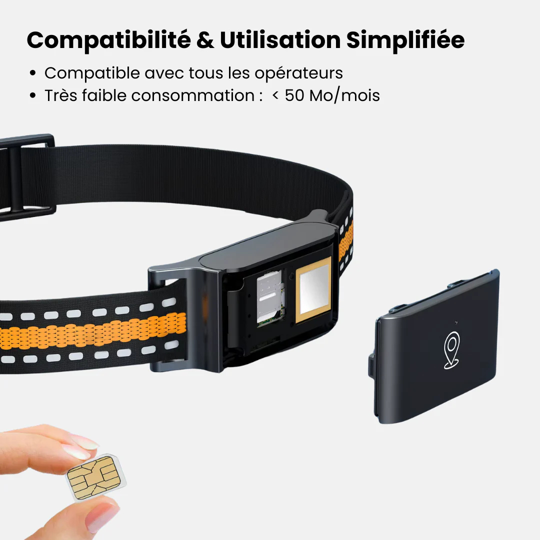 Collier GPS Sans Abonnement Sadoper™ – Suivi Précis, Portée Illimitée