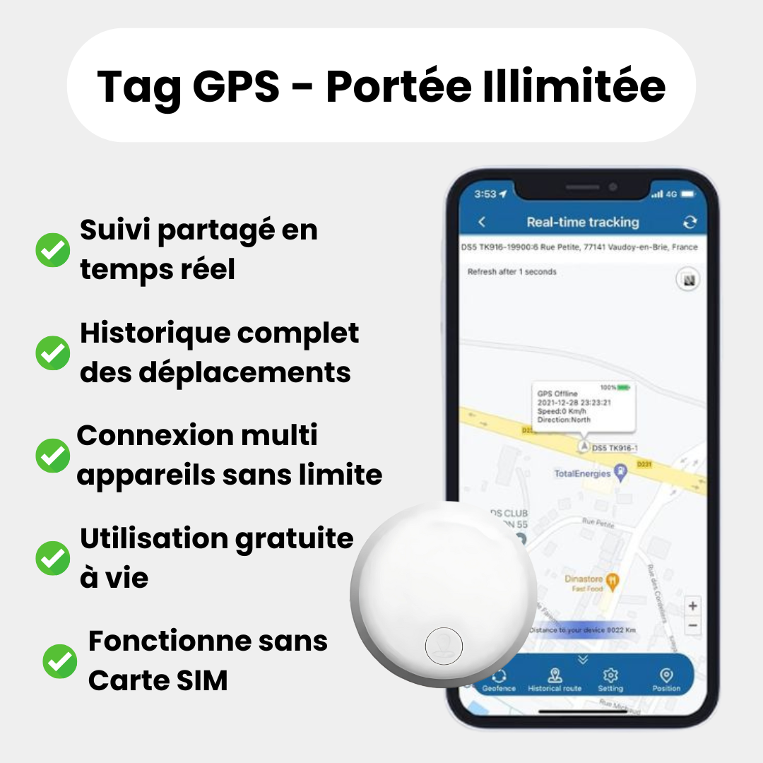 Traceur GPS Enfant Sans Abonnement - Sadoper - ANDROID / iOS