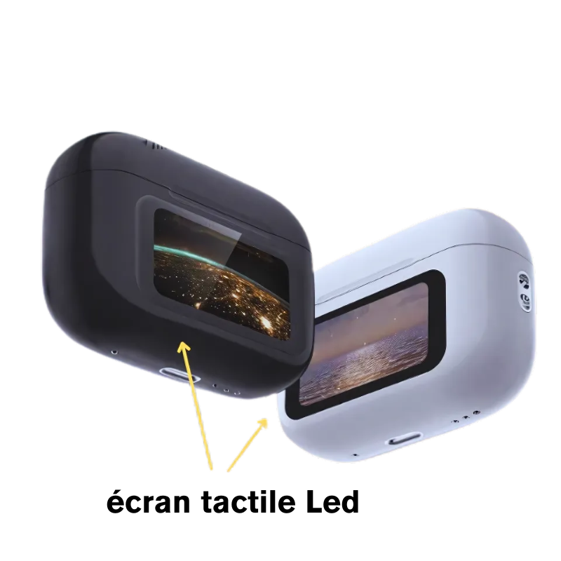 Écouteurs sans fil Bluetooth avec écran tactile intégré