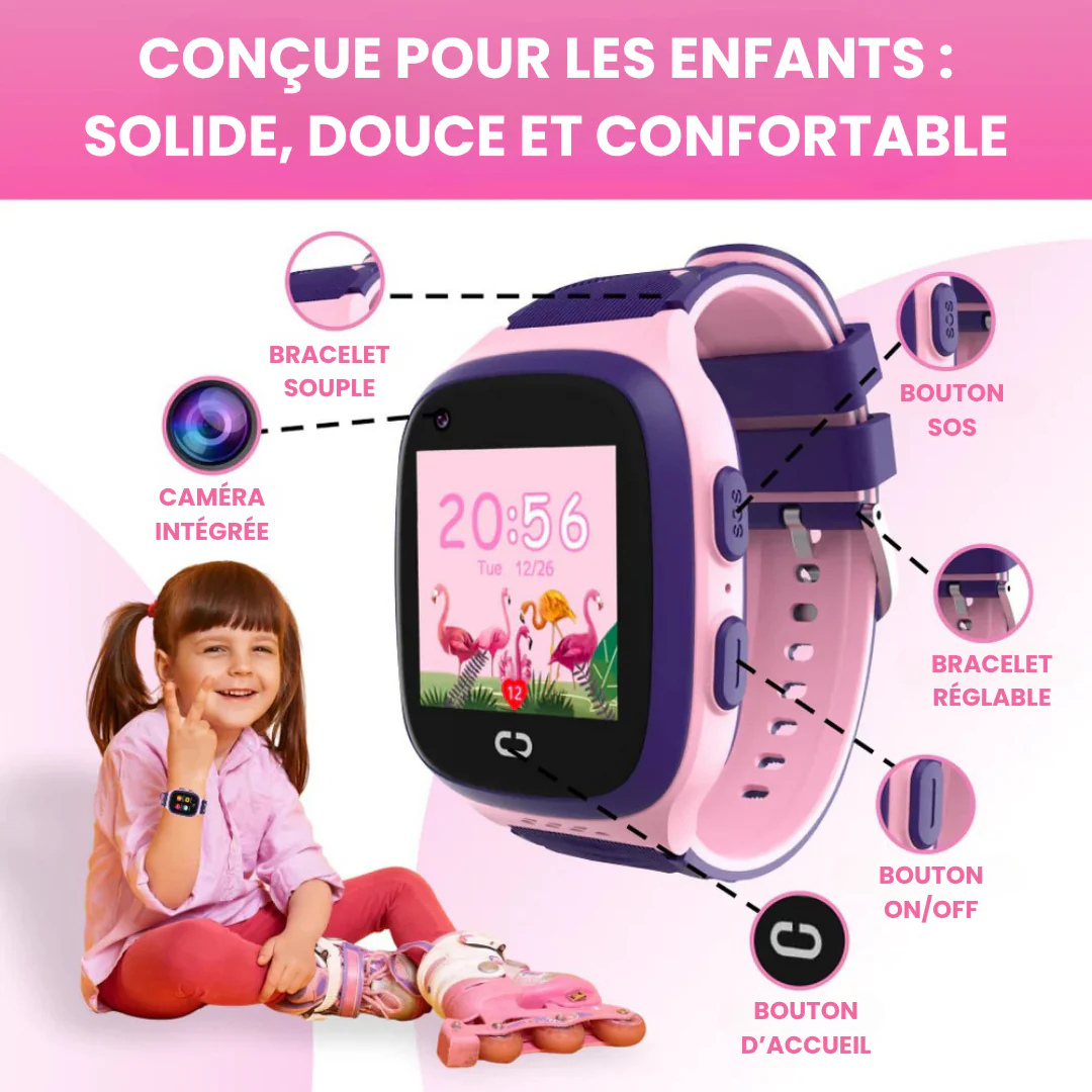 Sadoper - Montre GPS Connectée 4G Pour Enfant