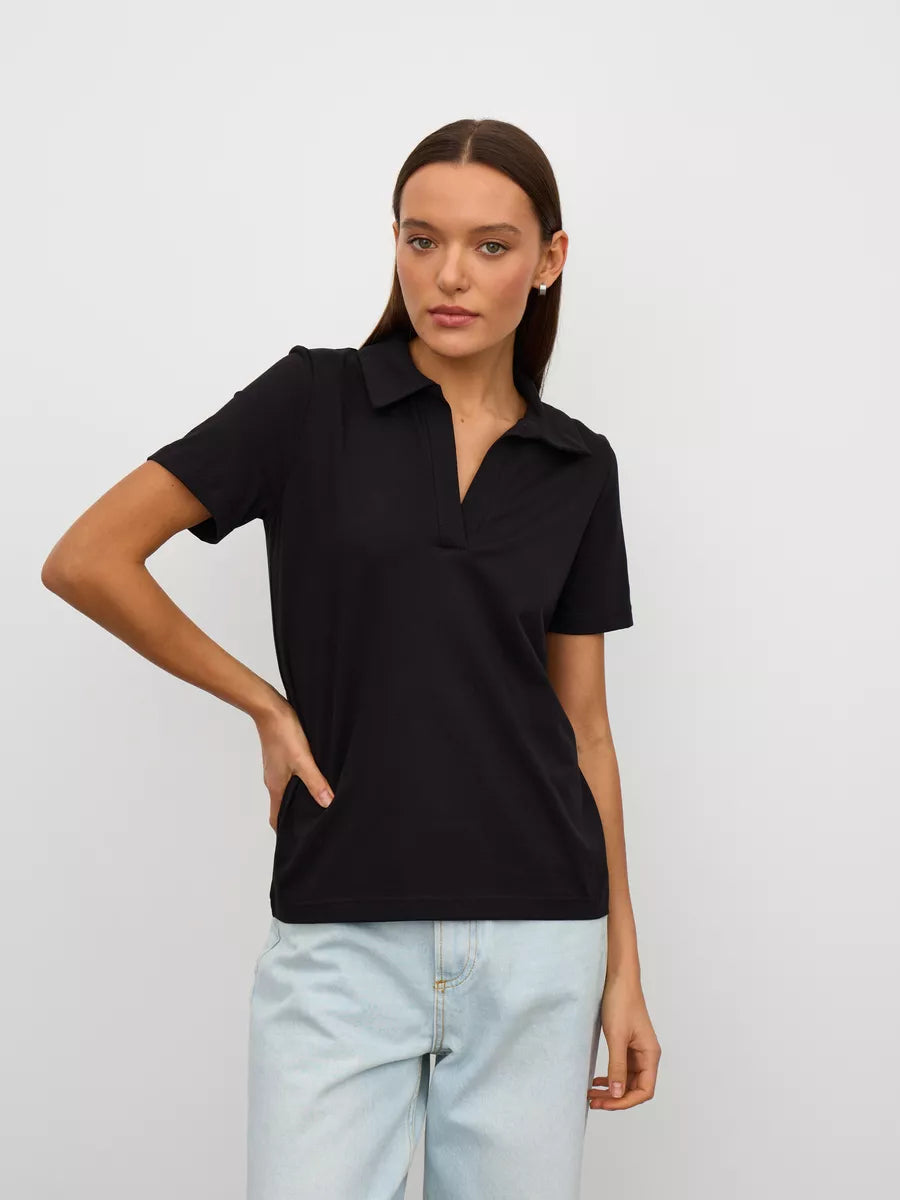 Polo Noir Femme