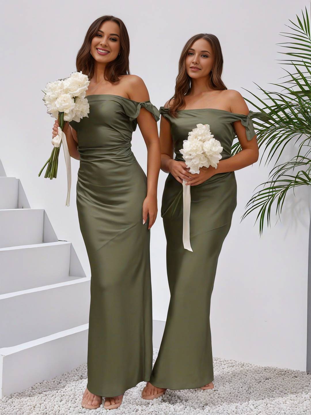 Cocolii robe demoiselle d'honneur robe en satin col bateau sans manches femme élégant de soirée invité mariage