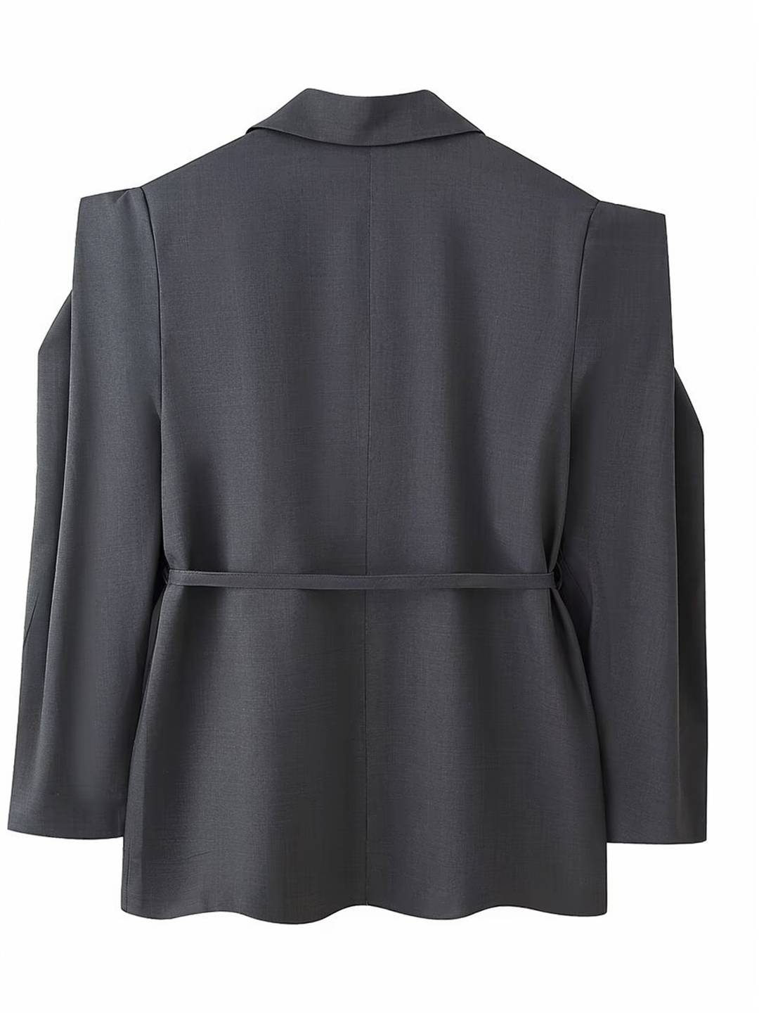 Cocolii blazer femme tendance à épaules dénudées veste ceinturée manches longues chic pour bureau soirée cocktail