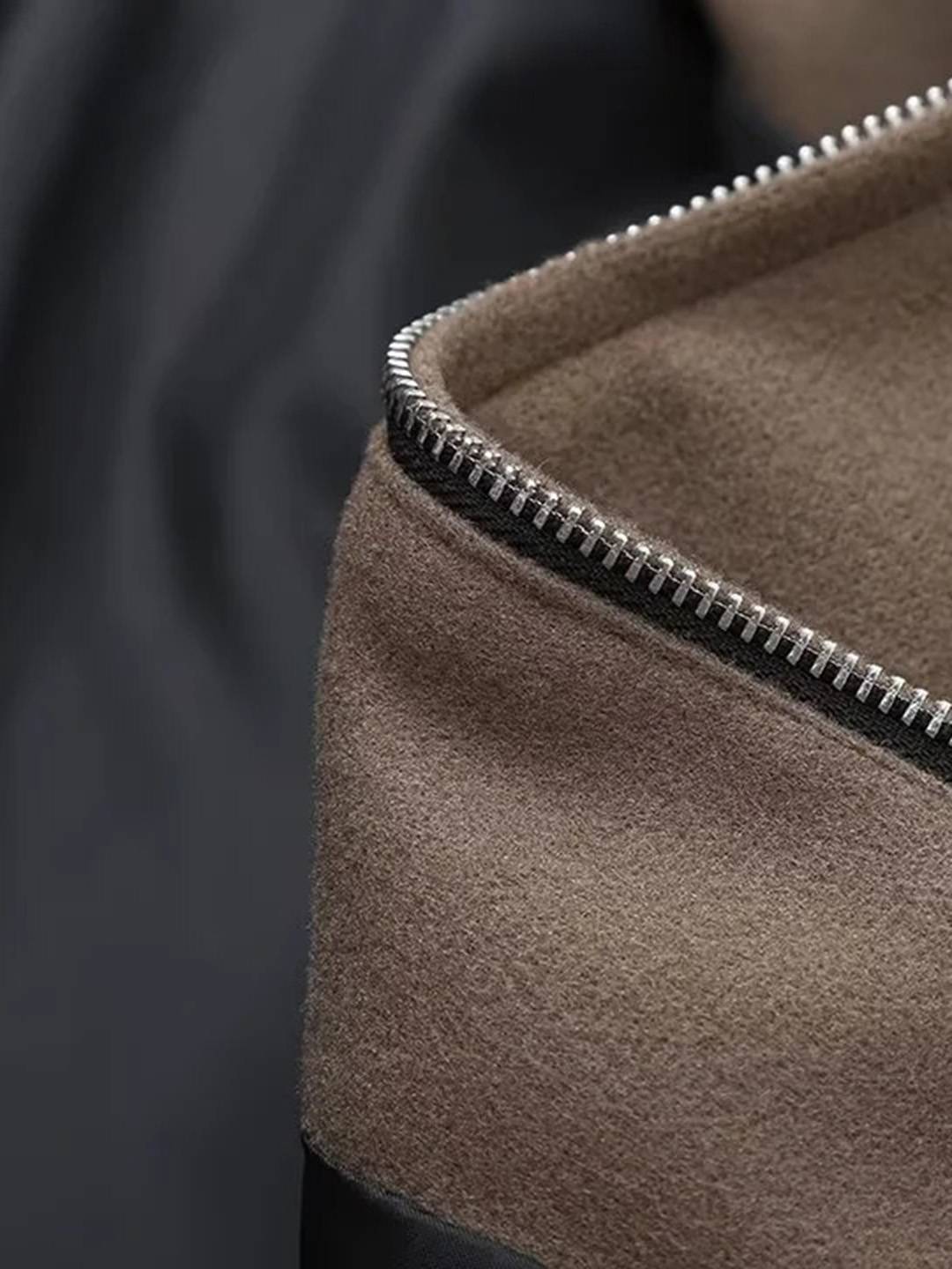 Cocolii court veste femme unicolore fermeture éclair poches manches longues femme décontracté vintage blouse automne