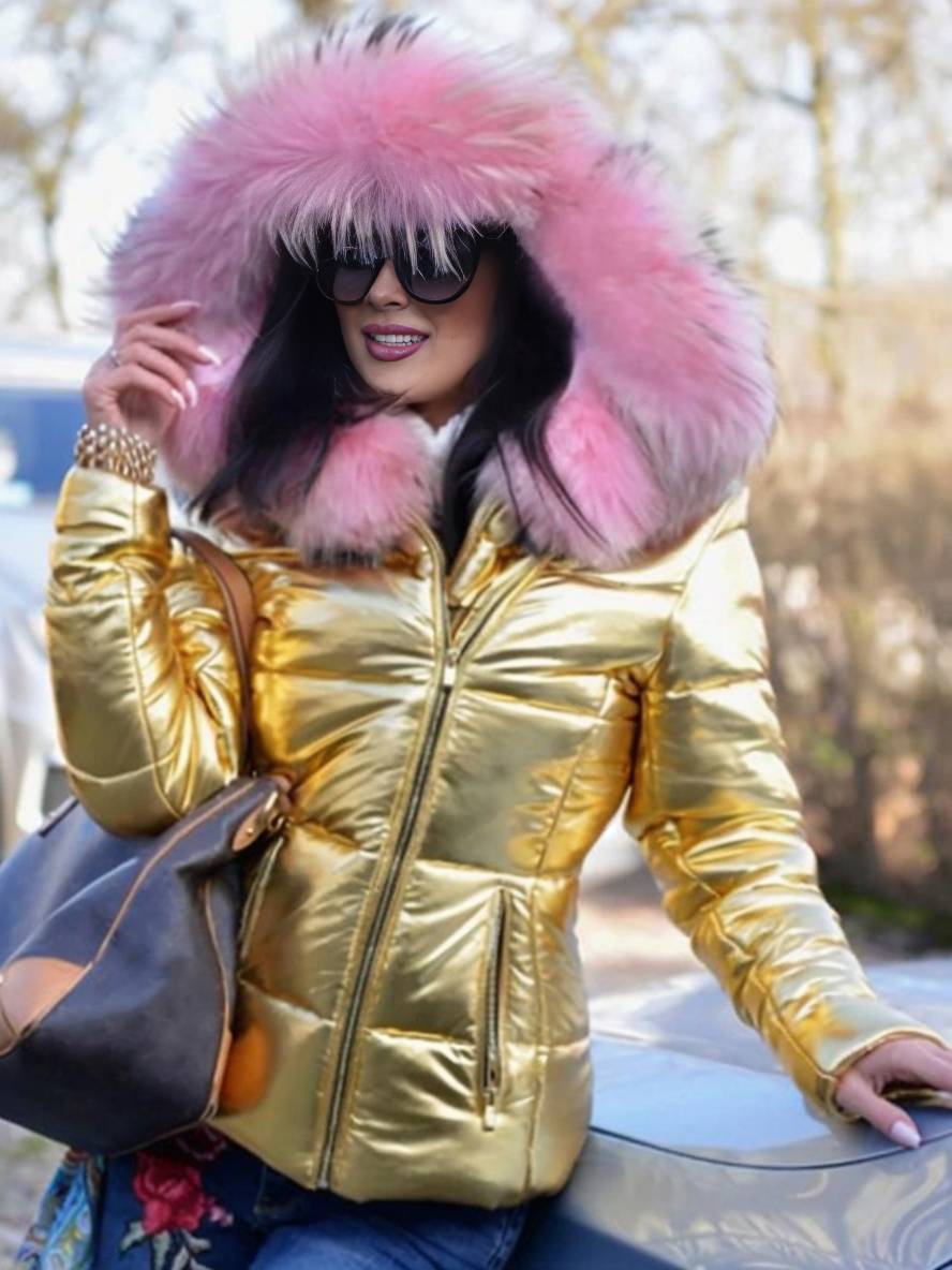 Cocolii court manteau doudoune à capuche avec fausse fourrure fermeture éclair poches femme hiver décontracté veste