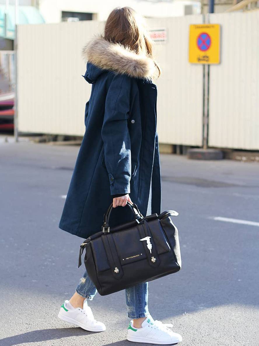 Cocolii mi-longue hiver manteau parka à capuche poches fermeture éclair fausse fourrure col femme ample oversized décontracté veste