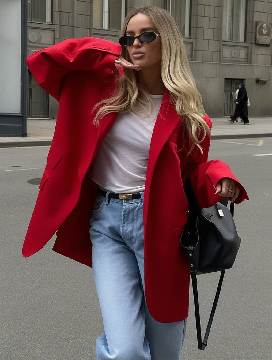 Cocolii blazer unicolore boutonnage col revers manches longues femme élégant décontracté mode