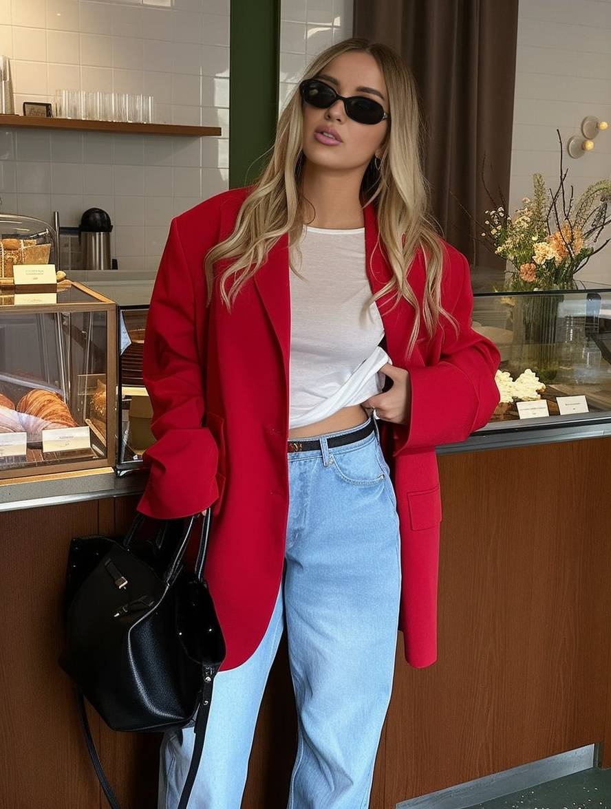 Cocolii blazer unicolore boutonnage col revers manches longues femme élégant décontracté mode