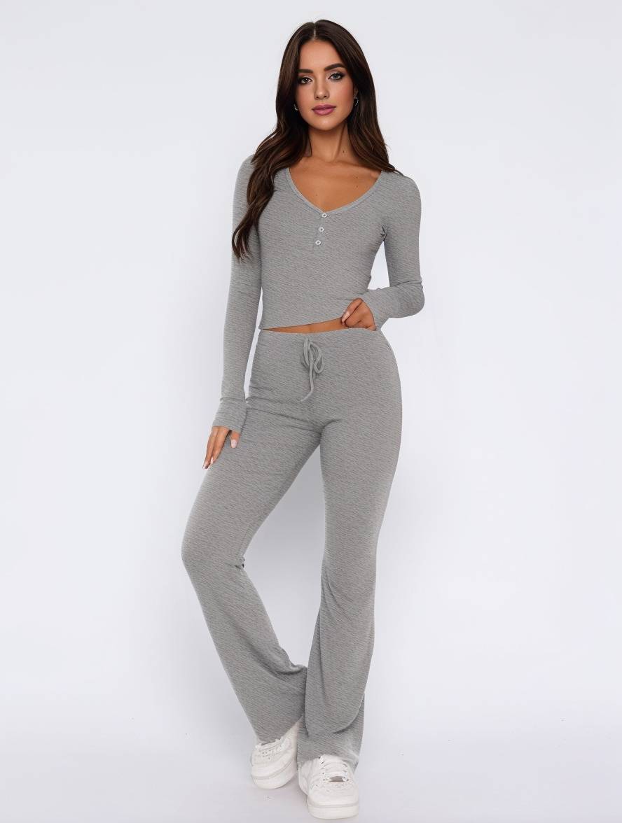 Cocolii tailleurs à pantalon unicolore boutons manches longues femme élégant décontracté mode casual