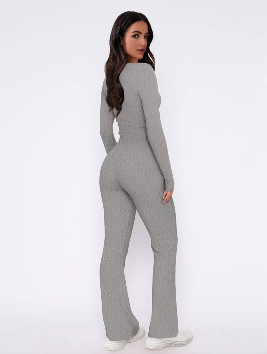 Cocolii tailleurs à pantalon unicolore boutons manches longues femme élégant décontracté mode casual