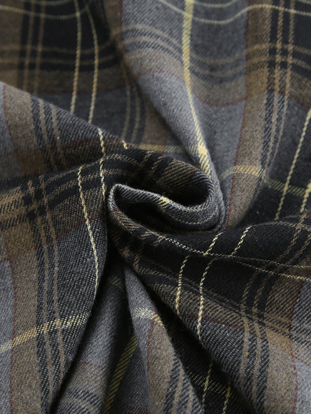 Cocolii blouse carreaux col chemise manches longues vintage décontracté ample asual surchemise femme style bûcheron