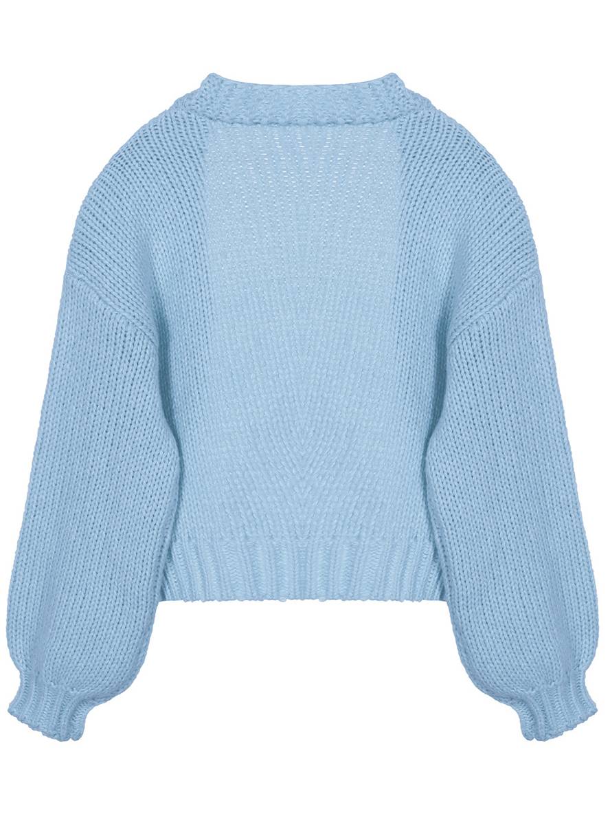 Cocolii cardigan en grosse maille unicolore épaule tombante manches longues femme élégant décontracté ample oversized blouson