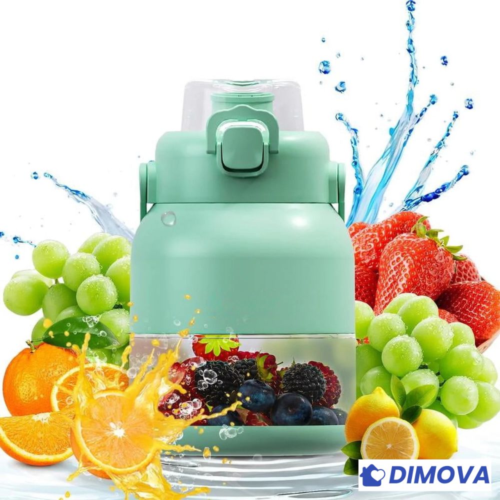 Blender 2 - en - 1 Portable – Mixeur + Gourde avec Paille (500 ml) - Rondor