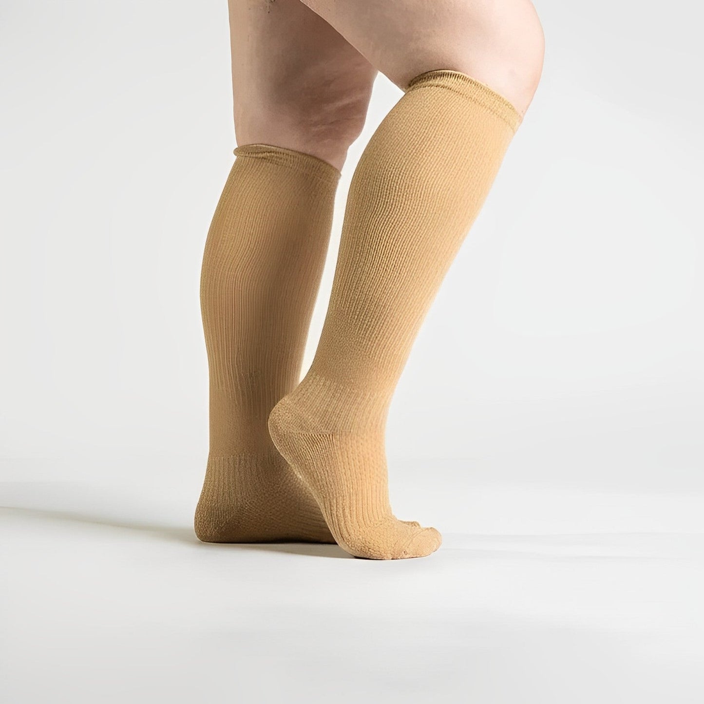 Chaussettes De Compression Sans Couture | Beige