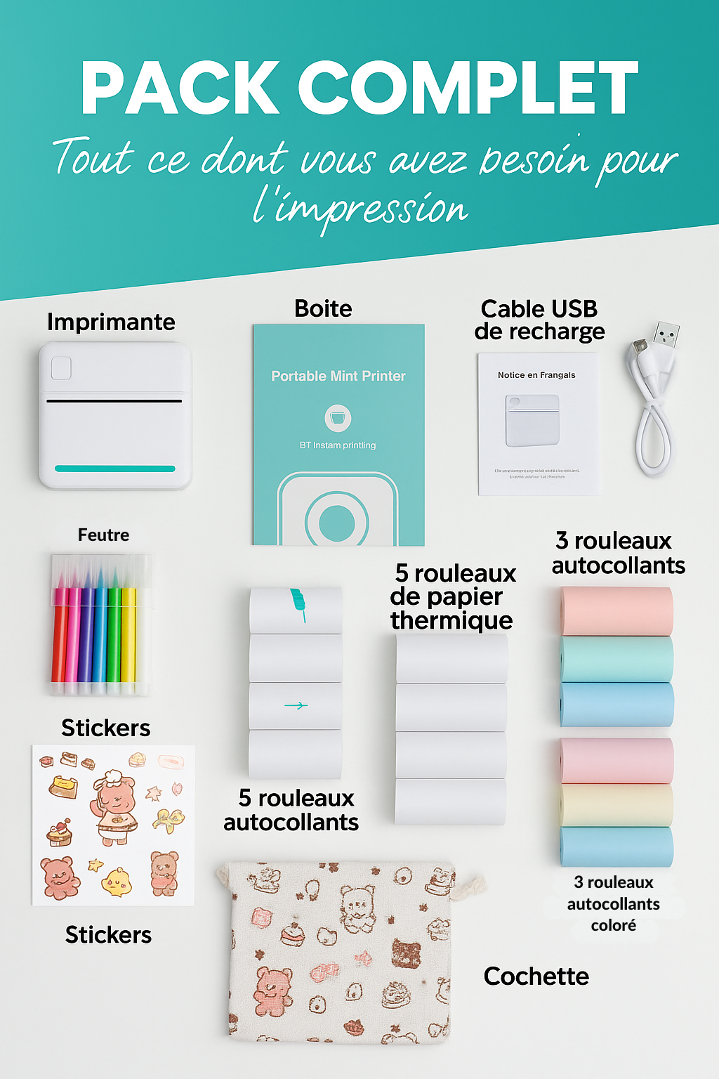 Mini imprimante portable