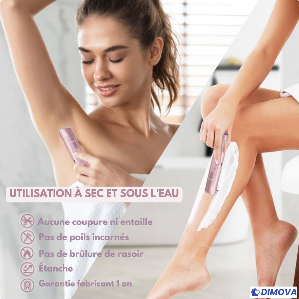 Rasoir électrique 2-en-1 – Corps & Visage, peau douce sans effort