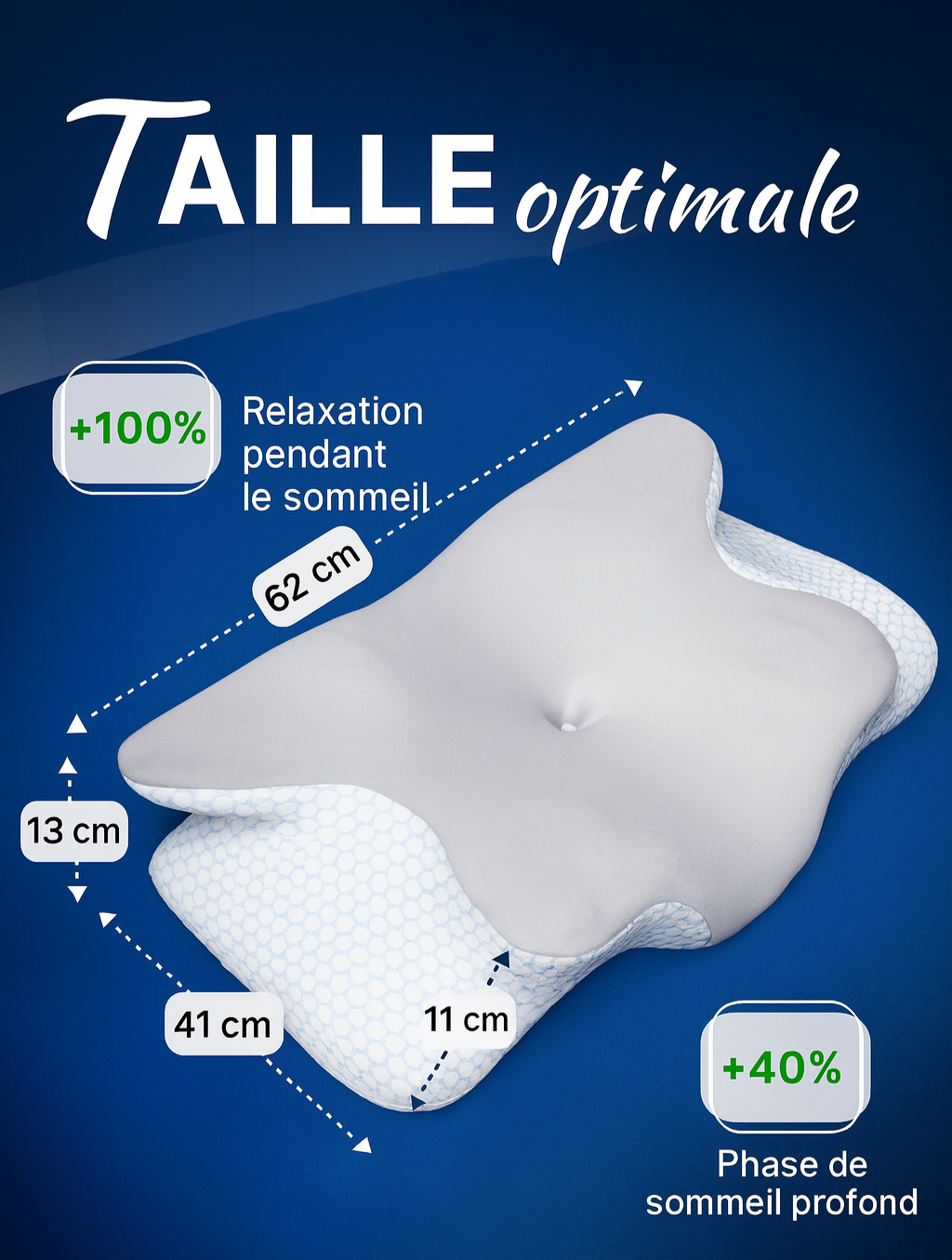 Oreiller Ergonomique à Mémoire de Forme