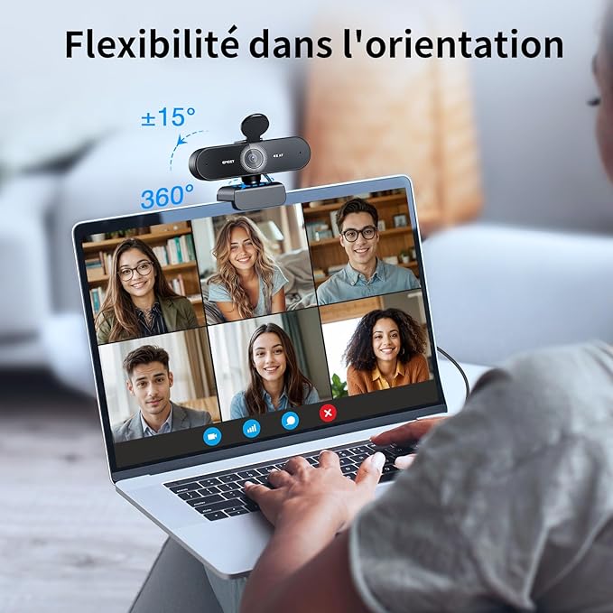 Webcam 4K Micro Intégré