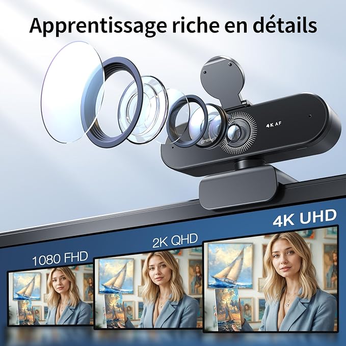 Webcam 4K Micro Intégré