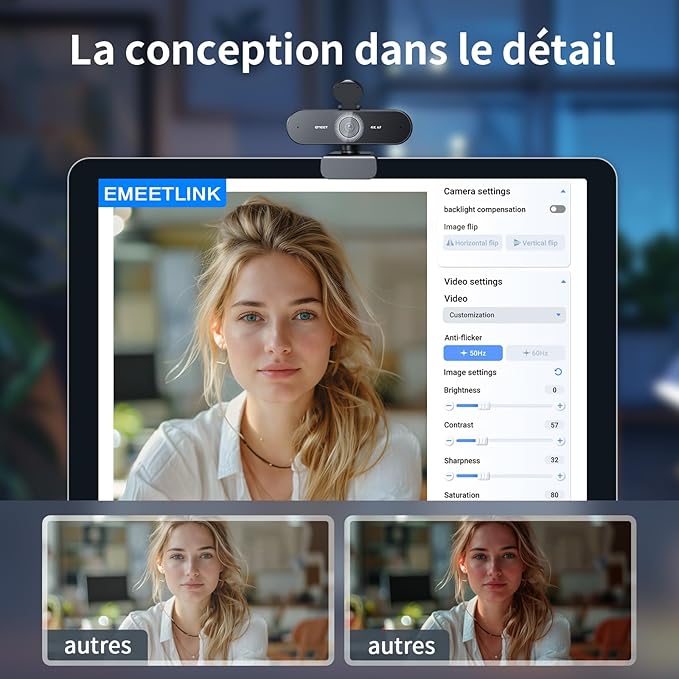 Webcam 4K Micro Intégré