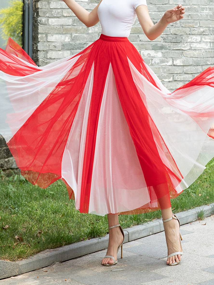 Cocolii jupe tutu en tulle femme élégant décontracté casual