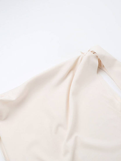 Cocolii robe longue moulante unicolore une épaule sans manches femme élégant de soirée