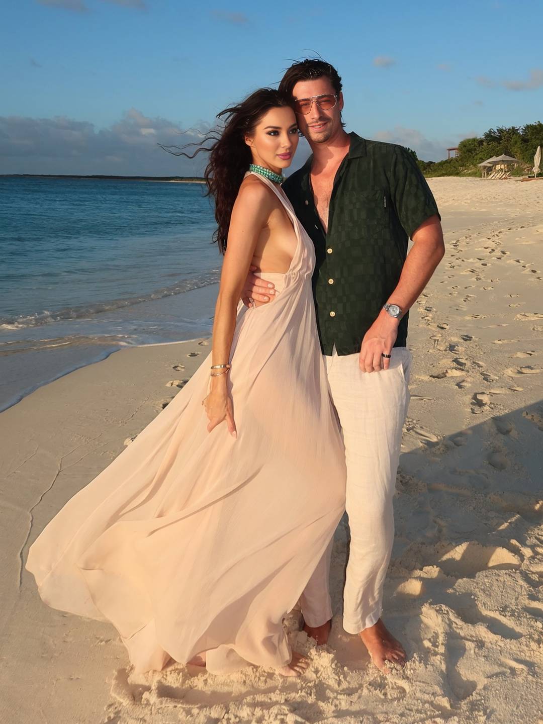 Cocolii robe longue découpes dos nu licou décolleté plongeant sans manches femme élégant de soirée pour mariage robe de plage