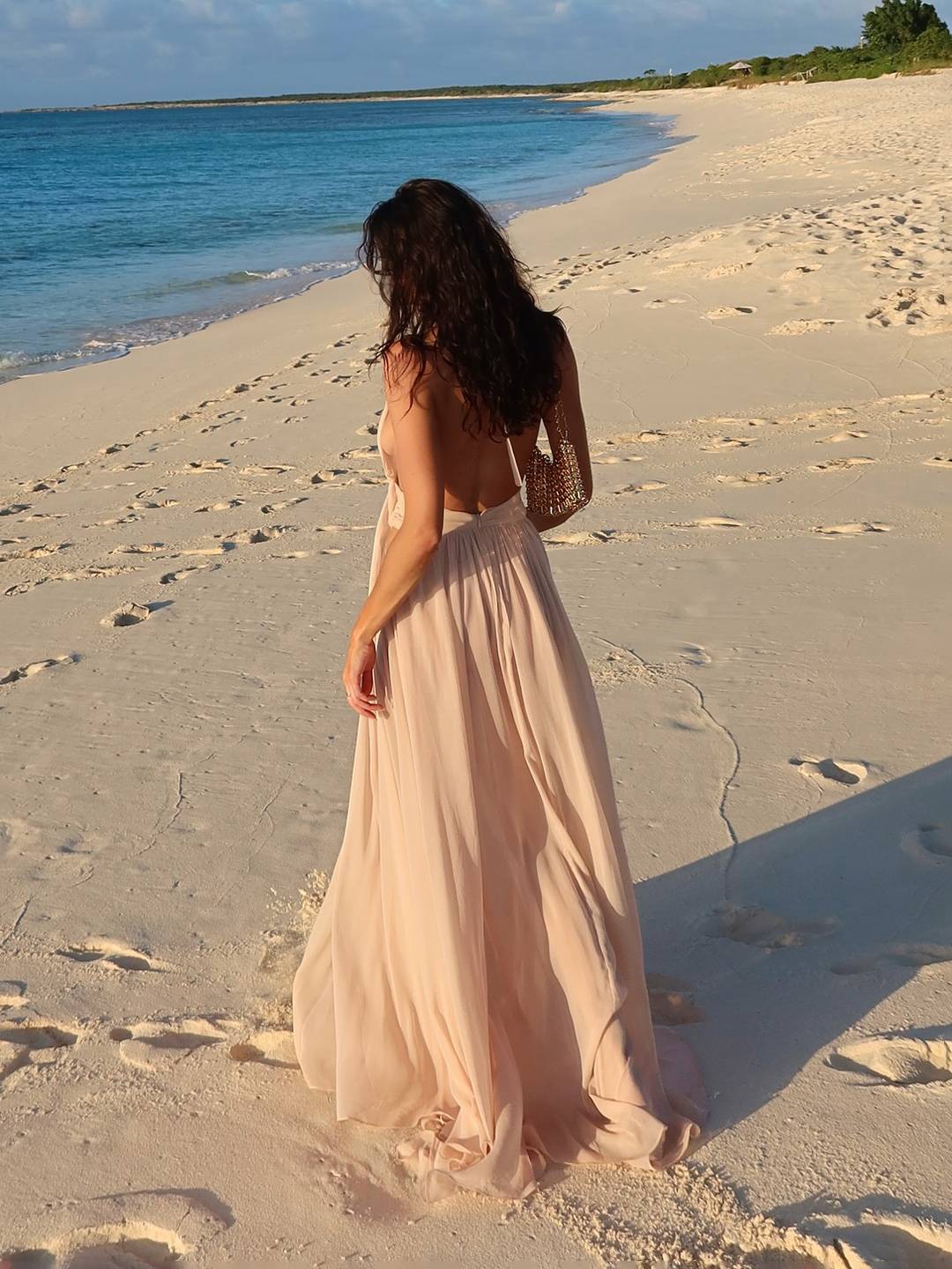 Cocolii robe longue découpes dos nu licou décolleté plongeant sans manches femme élégant de soirée pour mariage robe de plage