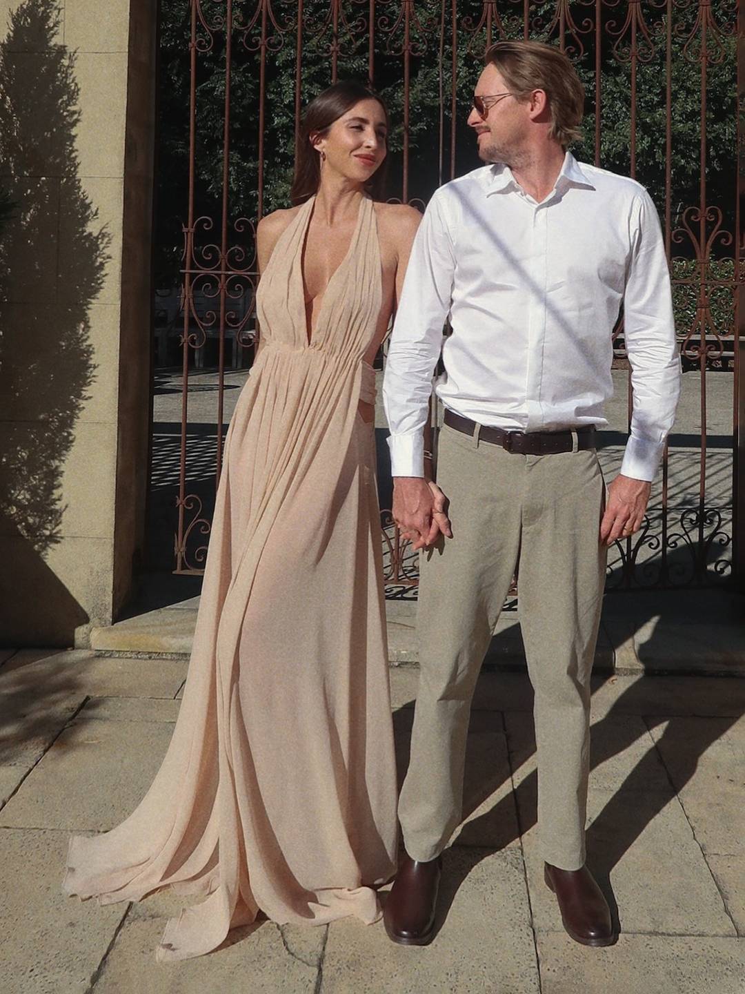 Cocolii robe longue découpes dos nu licou décolleté plongeant sans manches femme élégant de soirée pour mariage robe de plage