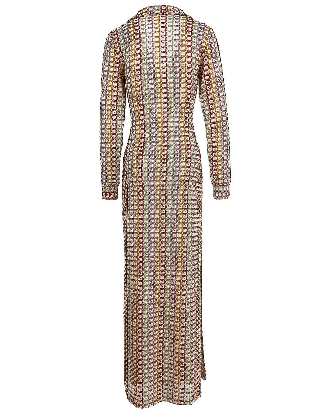 Cocolii robe longue en crochet décolleté plongeant imprimé à fleurie fendu manches longues bohème décontracté de plage pour l'été