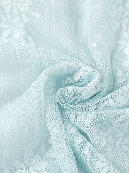 Cocolii robe longue avec bustier en dentelle transparente moulante à fines brides sans manches femme de soirée plage