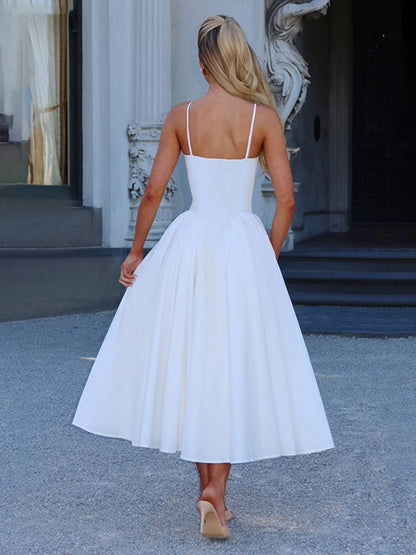 Cocolii longue robe patineuse v-cou dos nu à fines brides femme élégant vintage audrey hepburn robe bal de promo