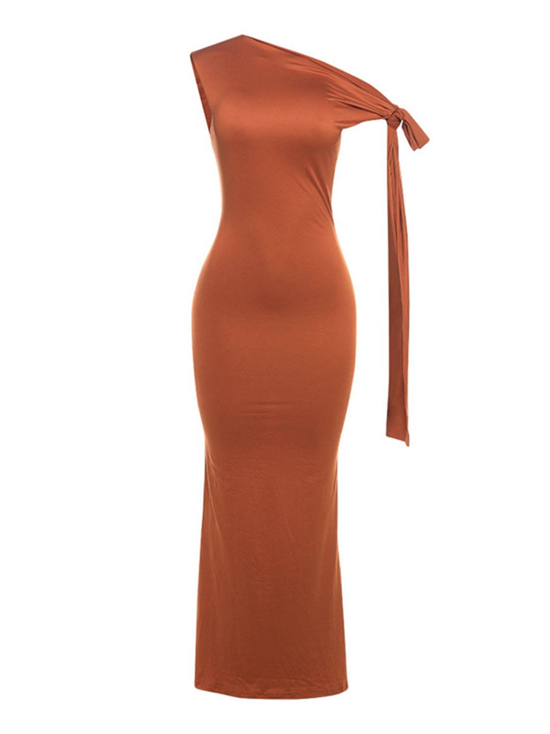 Cocolii robe longue moulante une épaule sans manches femme élégant bal de promo pour mariage cérémonie