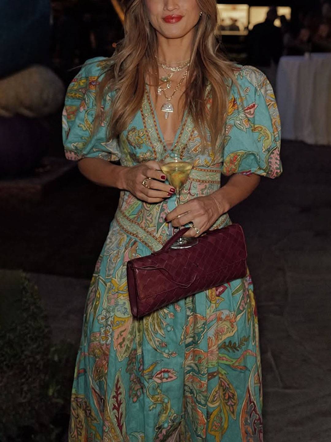 Cocolii robe longue v-cou imprimé à fleurie fluide manches courtes élégant femme médiévale vintage bal de promo cérémonie