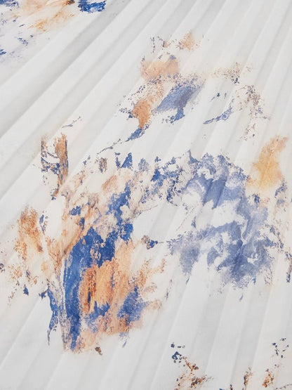 Cocolii robe longue imprimé à fleurie plissé ceinture licou sans manches découpes élégant de soirée bal de promo cérémonie