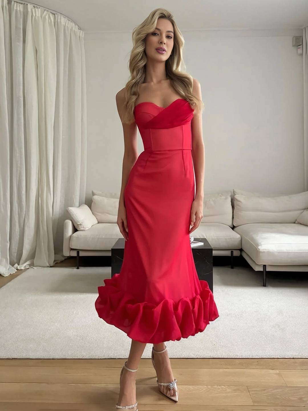 Cocolii longue fleurie robe moulante à fines brides sans manches femme doux élégant vintage bal de promo de cocktail