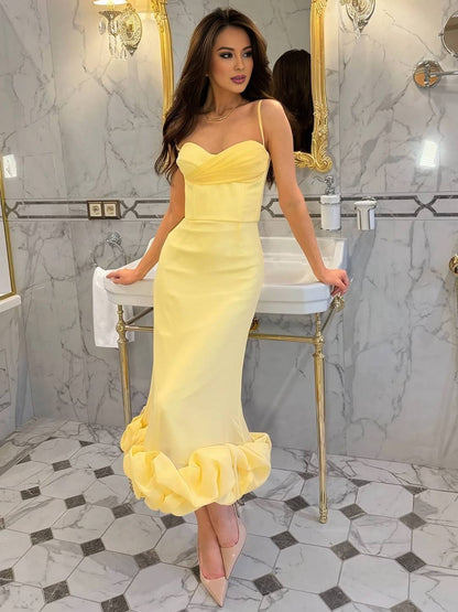 Cocolii longue fleurie robe moulante à fines brides sans manches femme doux élégant vintage bal de promo de cocktail