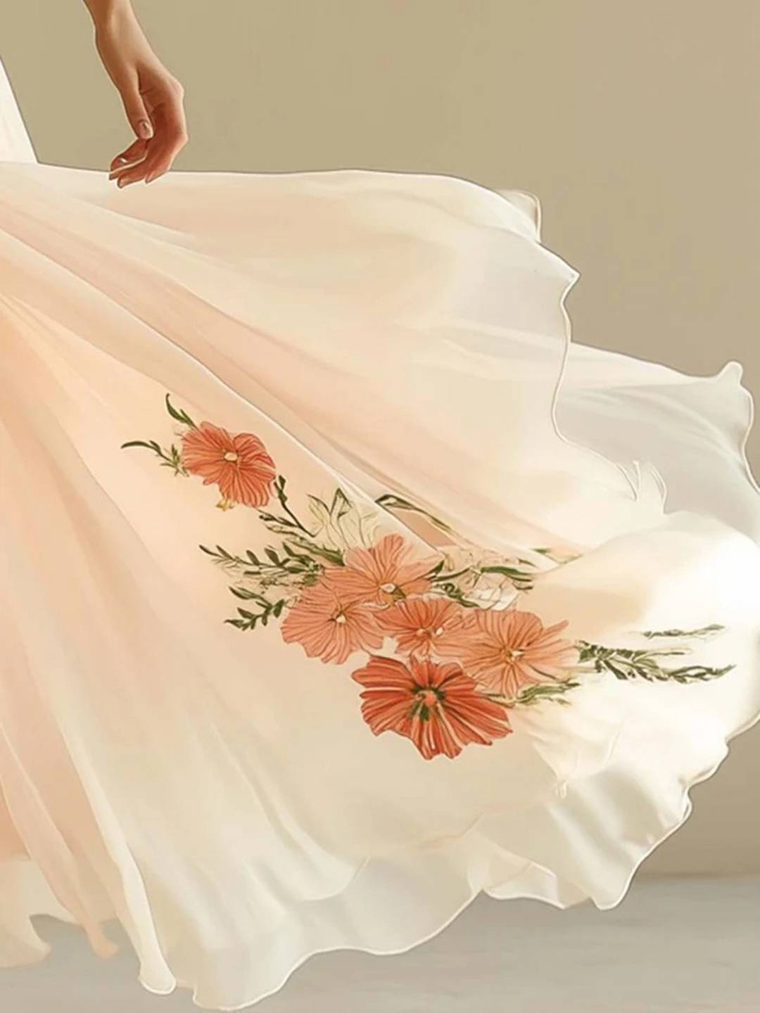 Cocolii robe longue imprimé à fleurie fluide v-cou manches courtes femme élégant décontracté bal de promo champetre