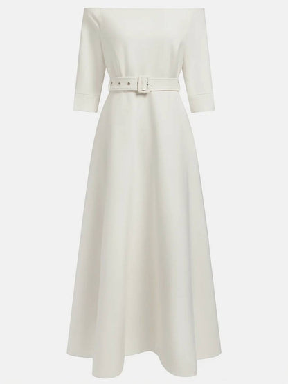 Cocolii robe longue de soirée pour mariage ceinture élégant style tailleur audrey hepburn vintage bal de promo cérémonie