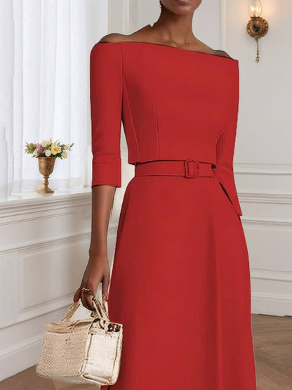 Cocolii robe longue de soirée pour mariage ceinture élégant style tailleur audrey hepburn vintage bal de promo cérémonie