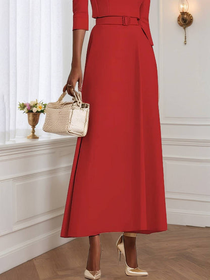 Cocolii robe longue de soirée pour mariage ceinture élégant style tailleur audrey hepburn vintage bal de promo cérémonie