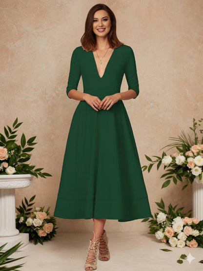 Cocolii longue robe de cérémonie femme robe trapèze v-cou élégant vintage fete cocktail de anniversaire