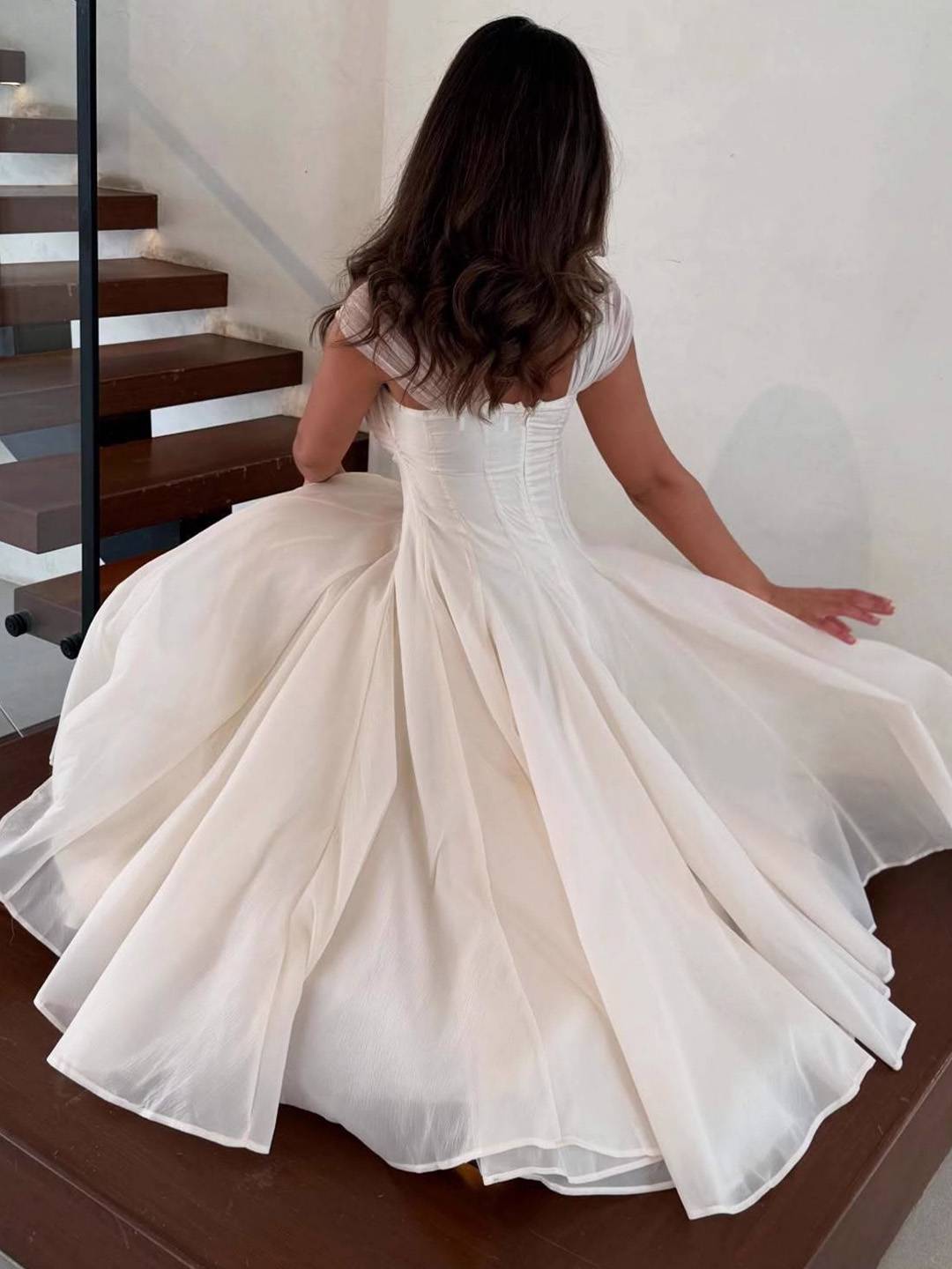 Cocolii longue robe de soirée pour mariage robe patineuse cross tulle col bateau sans manches élégant cérémonie anniversaire