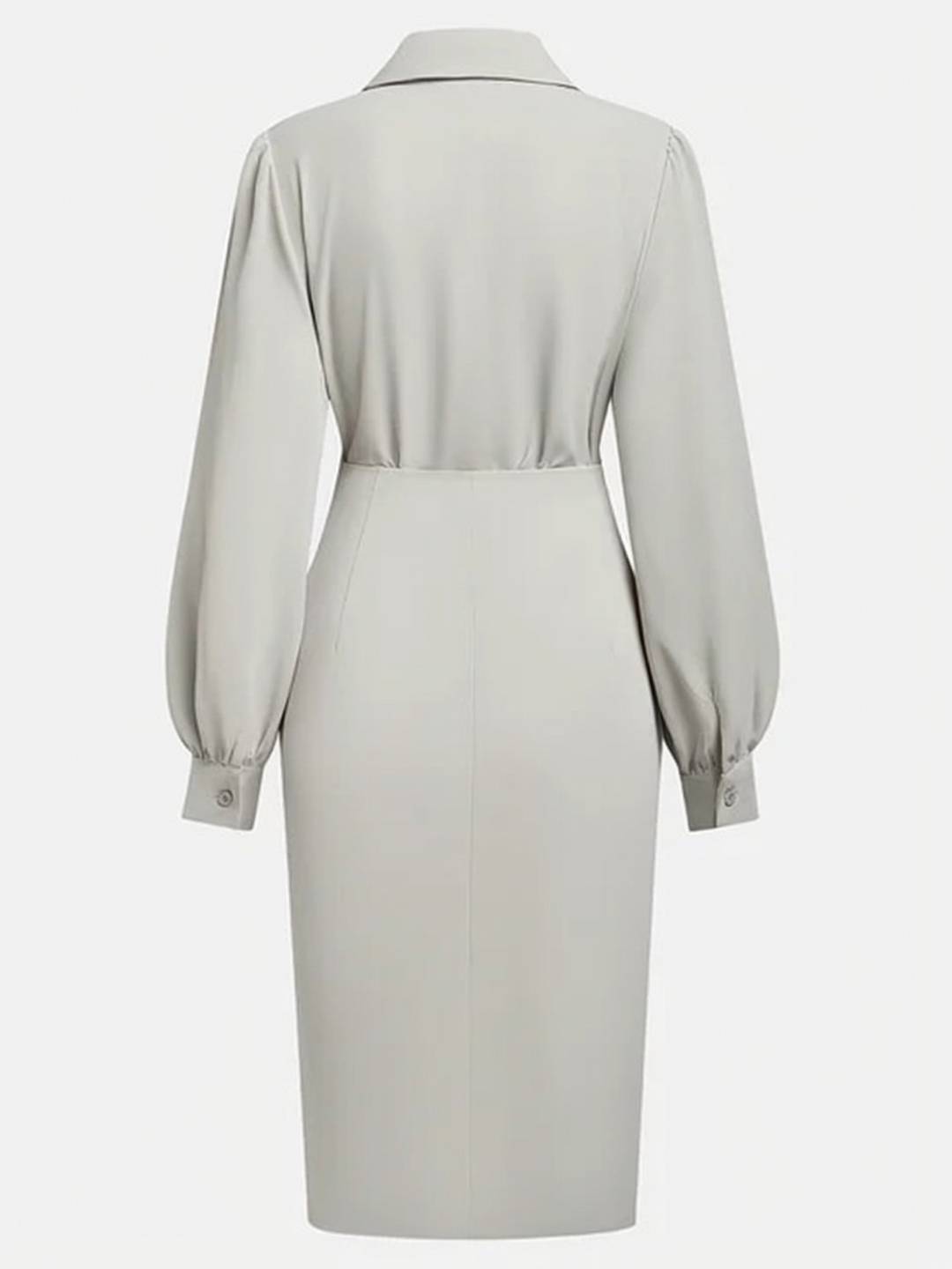 Cocolii robe courte découpes moulante fendu le côté v-cou manches longues casual élégant pour le bureau et les soirées cérémonie