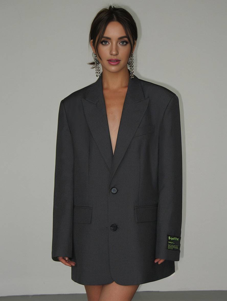 Cocolii blazer unicolore boutonnage poches manches longues femme élégant vintage décontracté veste