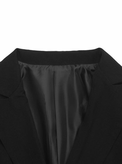 Cocolii blazer femme boutons poches col revers manches longues style tailleur simple décontracté travail blouson