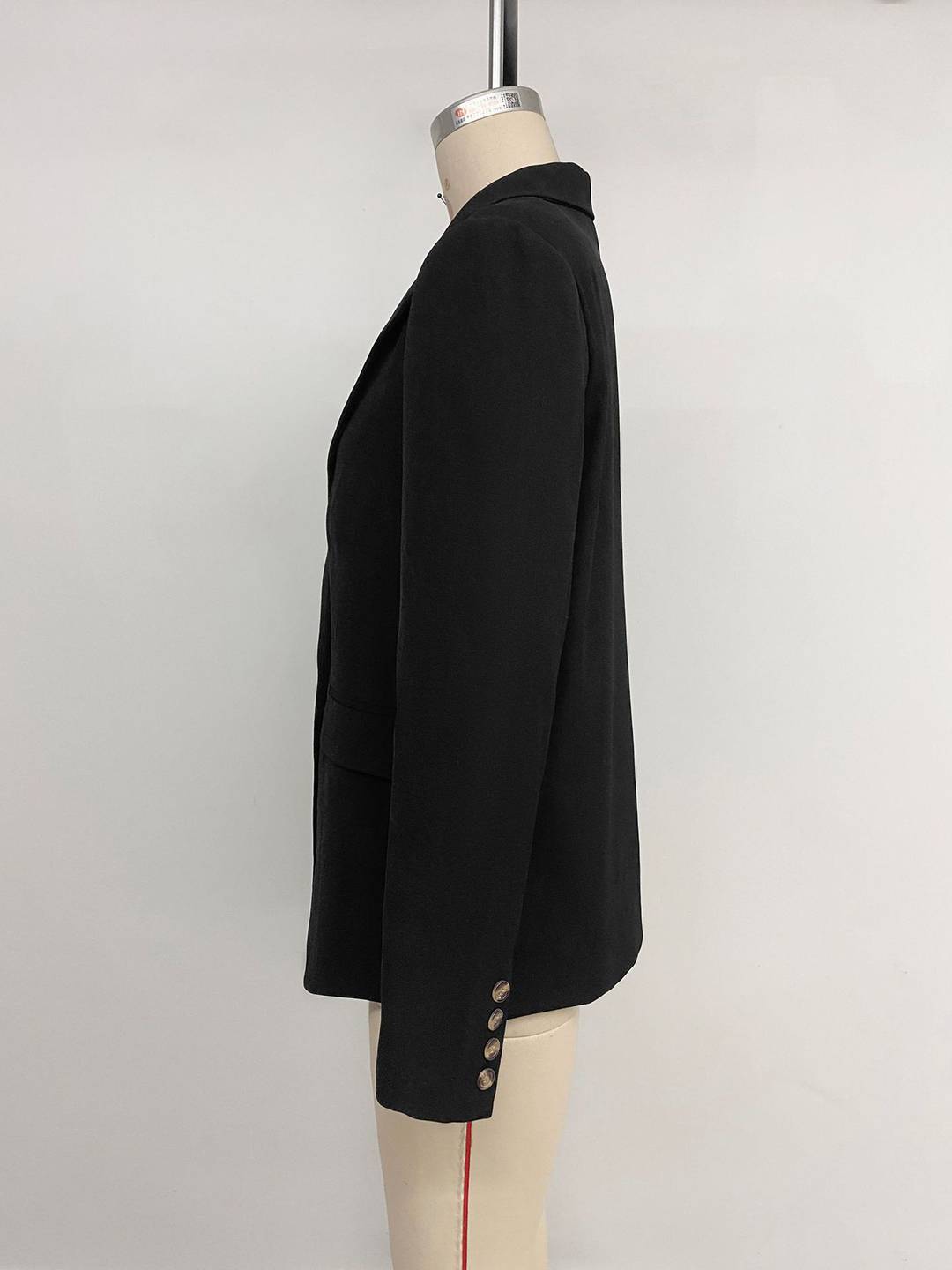 Cocolii blazer femme boutons poches col revers manches longues style tailleur simple décontracté travail blouson