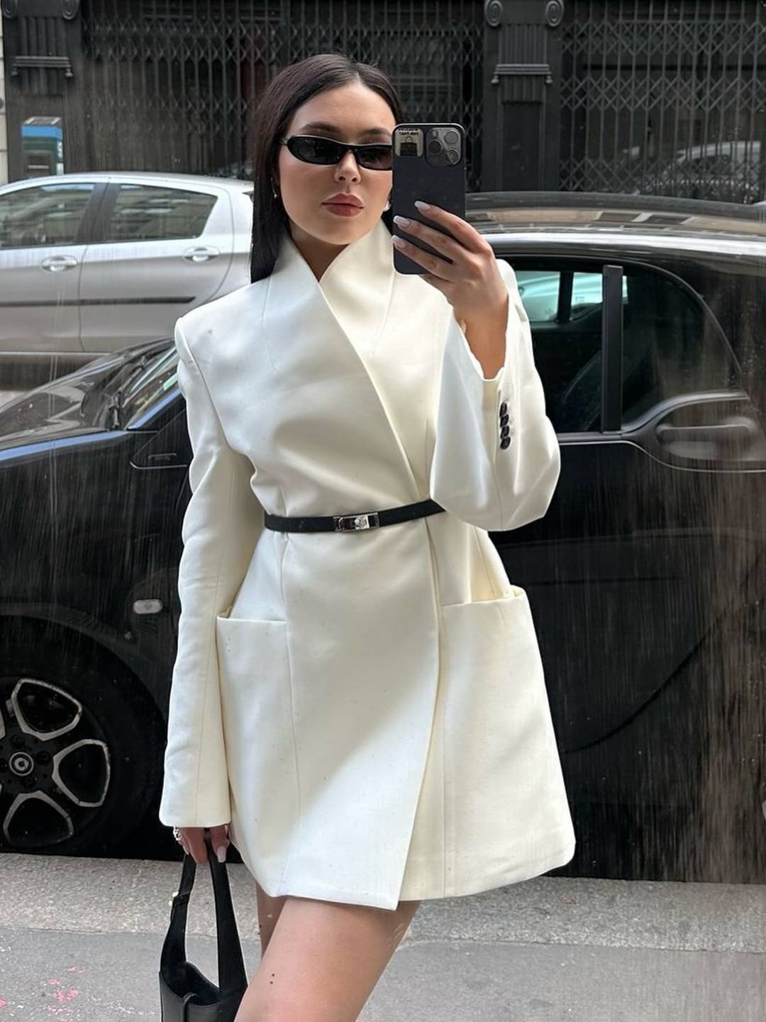 Cocolii blazer femme unicolore v-cou poches manches longues femme élégant vintage simple décontracté veste